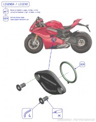CNC Racing Inspektionsdeckel fr Ducati Panigale V4, Streetfighter V4, Multistrada V4 & Diavel V4